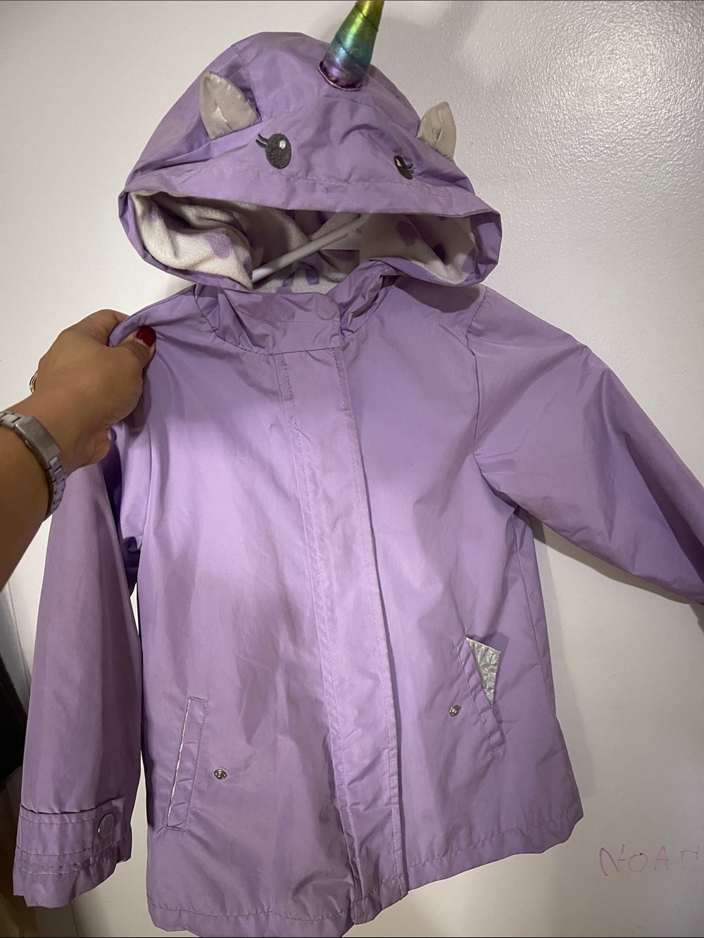💕💰Carter's Purple Unicorn Hooded Raincoat